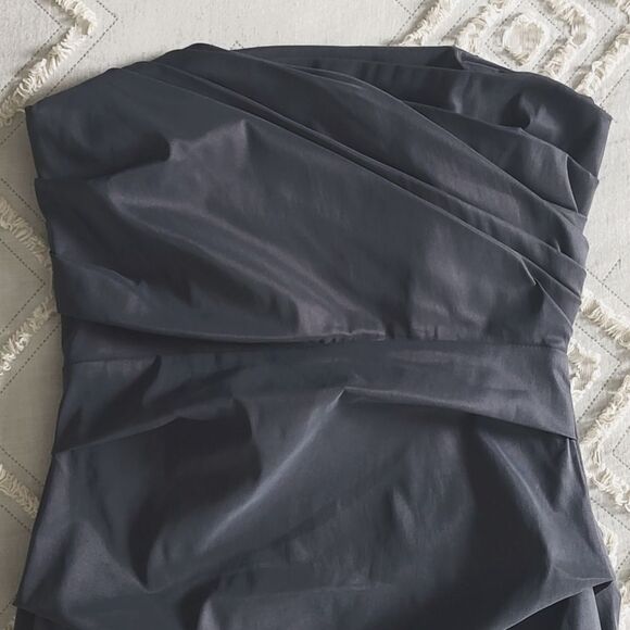 New Le‎ Chateau Size Small Gunmetal Gray Strapless Or Spaghetti Strap Dress - Picture 4 of 8